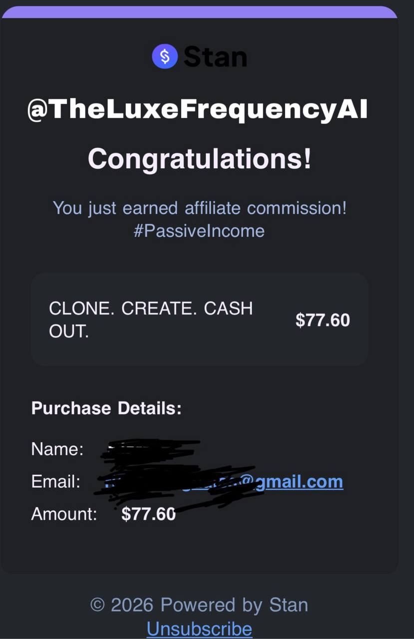 @theluxefrequencyai student revenue screenshot